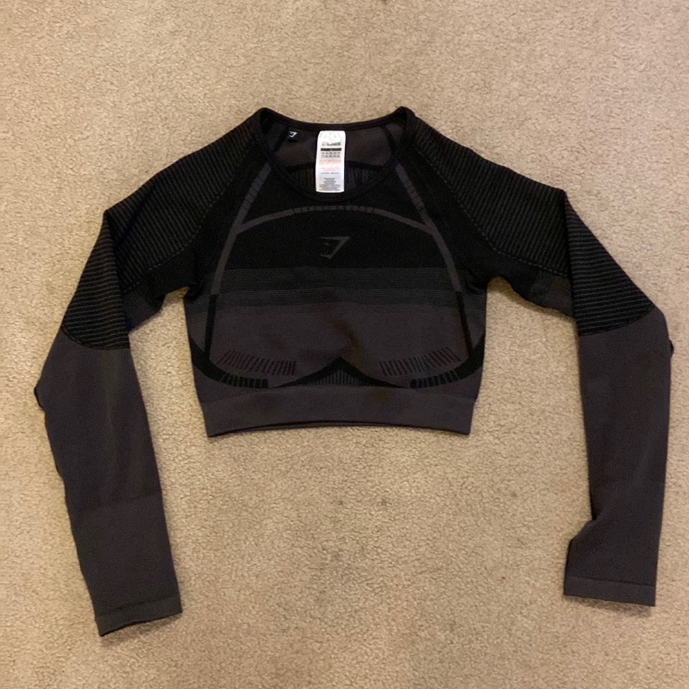 GYM SHARK FLEX SPORTS LONG SLEEVE CROP TOP